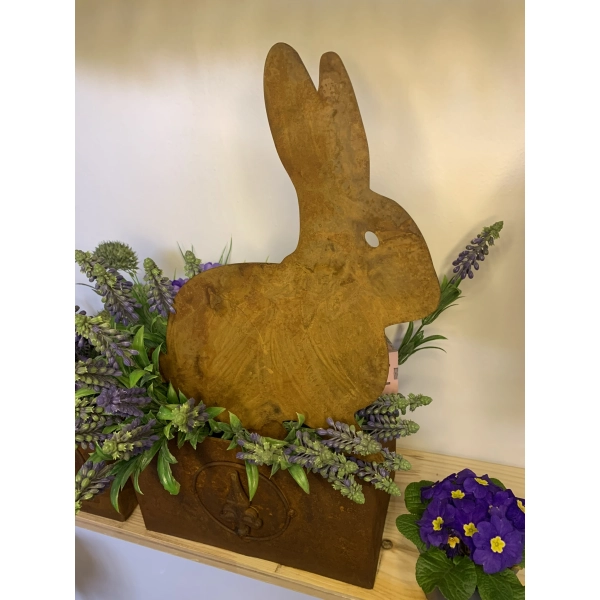Zając Królik Zajączek ozdoba do doniczki, ogrodu figurka 10cm